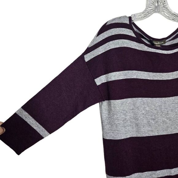 Tommy Bahama Hobart Purple Gray Heather Stripe Pencil Sweater Dress Size XS - Picture 4 of 9